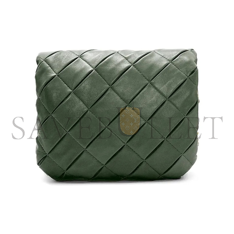 LOEWE PUFFER GOYA PLEATED LEATHER SHOULDER BAG A896P41X14 (23*17*9cm)